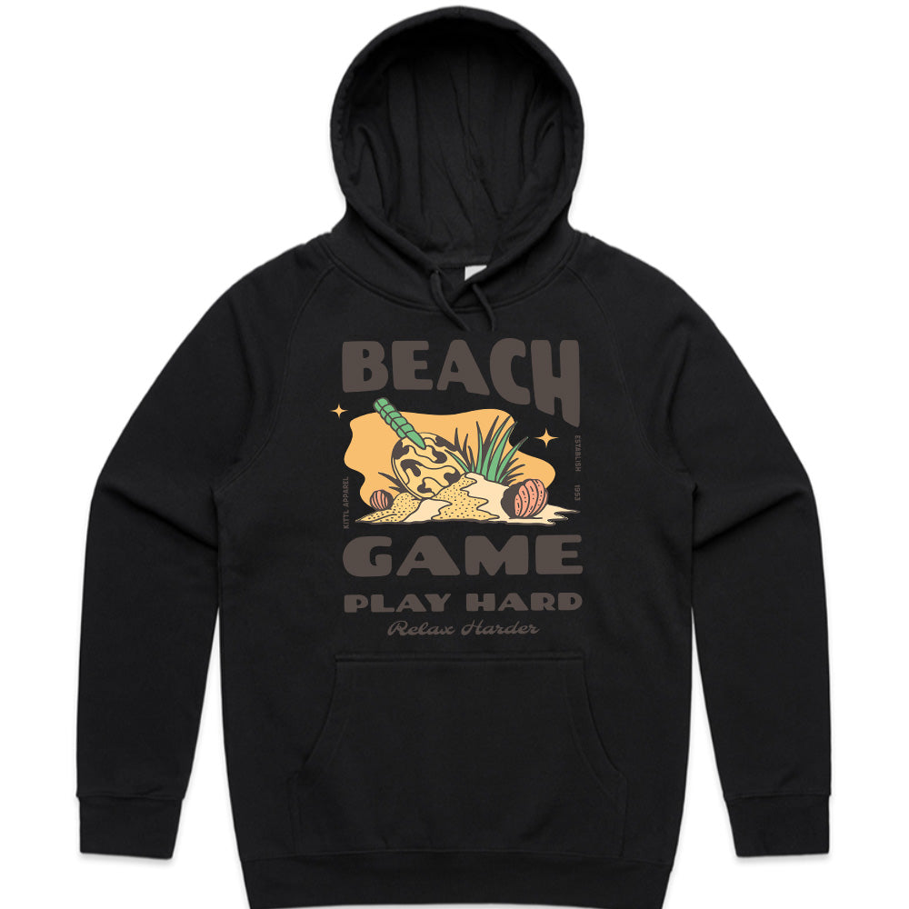 Beach Game T-Shirt – Play Hard, Relax Harder Retro Surf Style