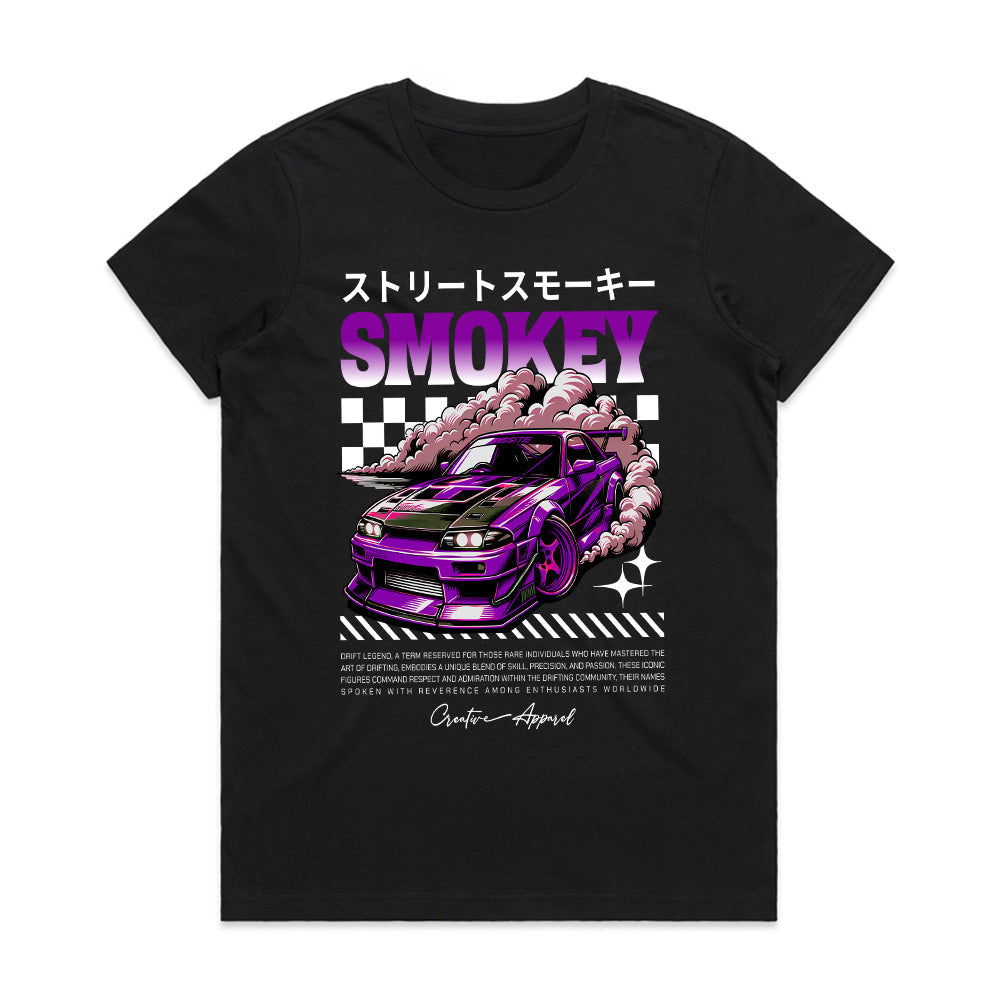 Smokey Drift Legend – JDM Street Racing Tee