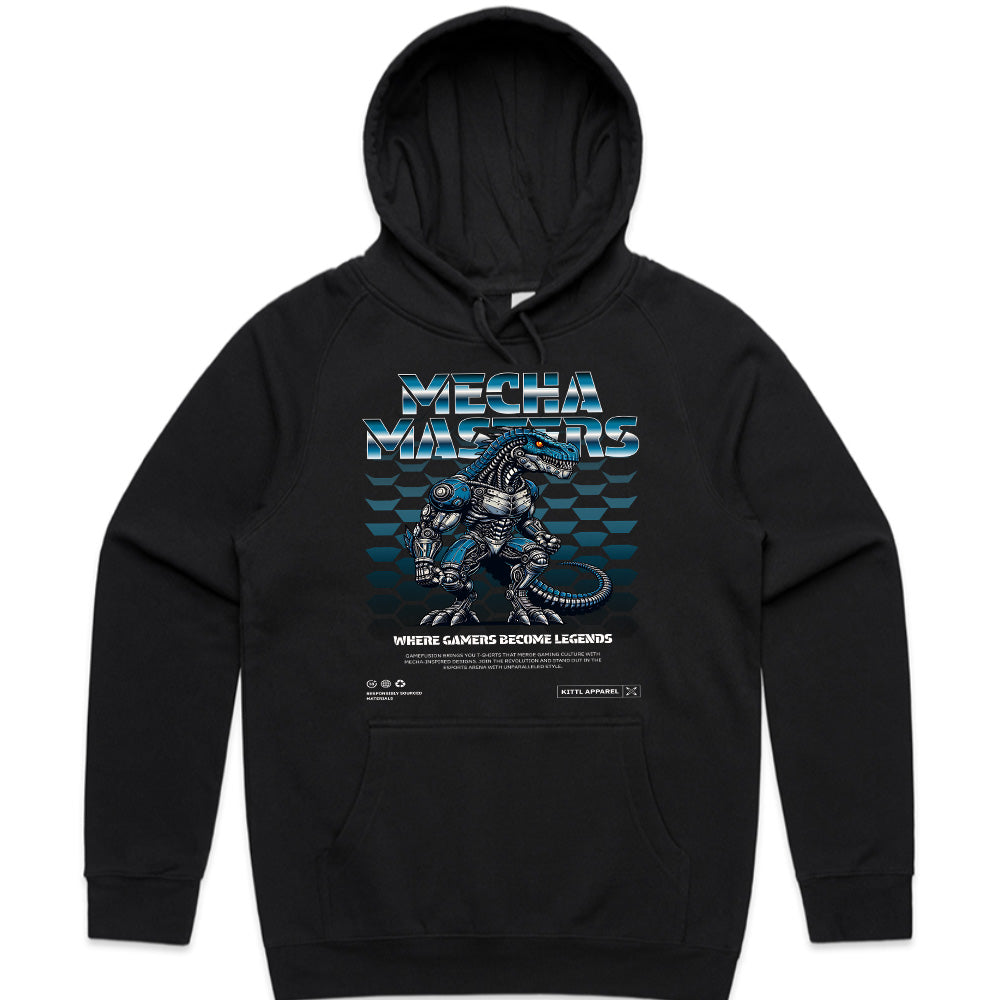 Mecha Masters T-Shirt – Futuristic Cyber Dino Warrior