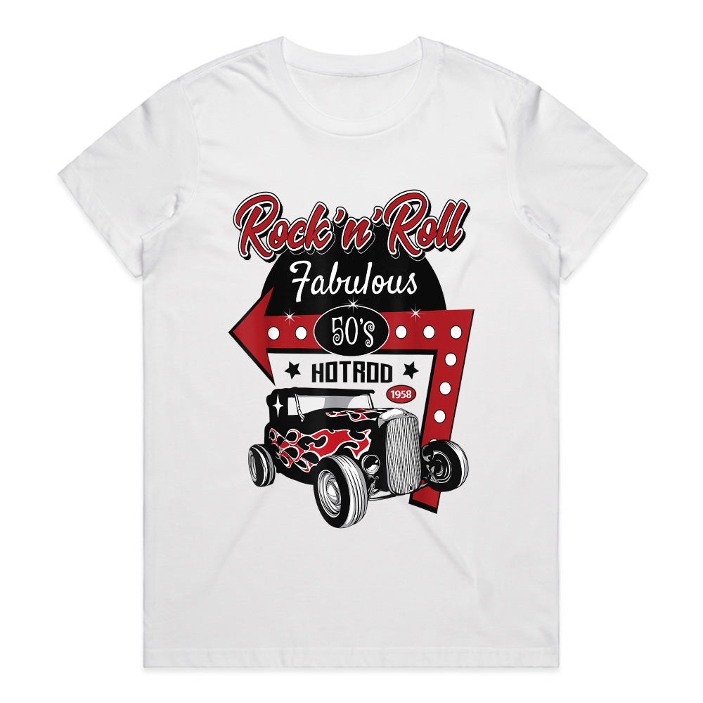 Fabulous 50s Rock ‘n’ Roll Hot Rod T-Shirt