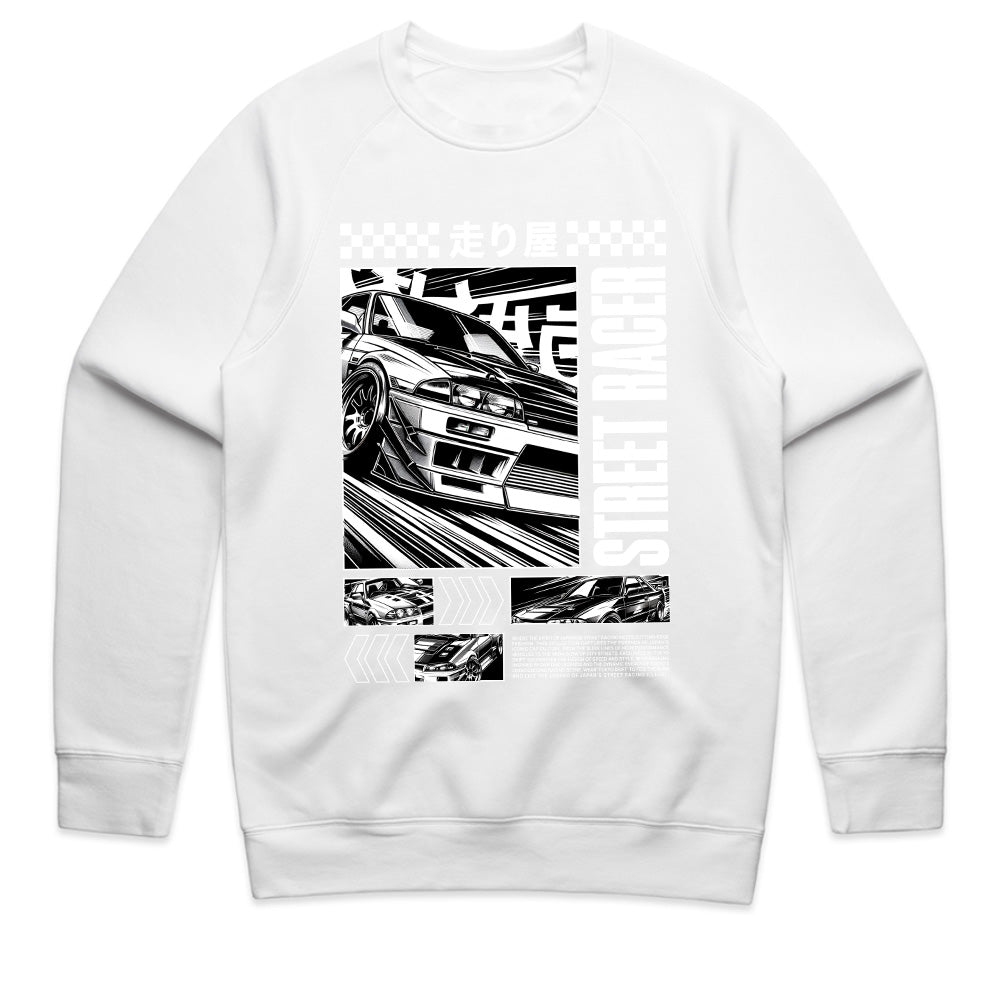 STREET RACER Manga T-Shirt – Black & White Drift King Edition