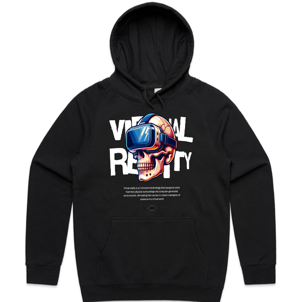 Virtual Reality Skull T-Shirt – Cyberpunk Gaming Aesthetic