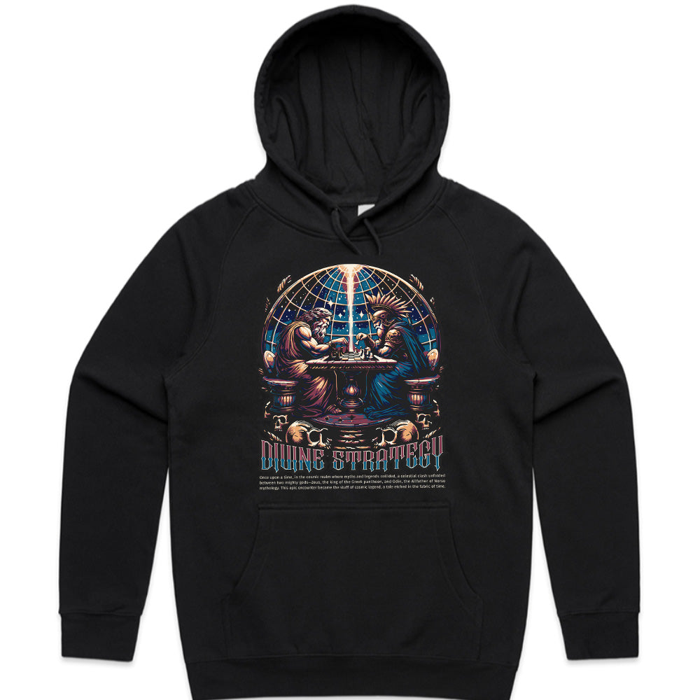 Divine Strategy T-Shirt – Mythological Chess Battle of the Gods