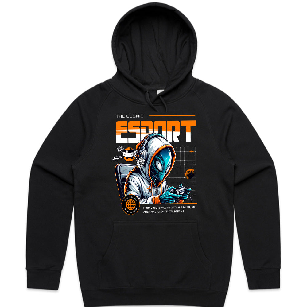 Cosmic Esports Alien Gamer T-Shirt – Futuristic Sci-Fi Gaming Style