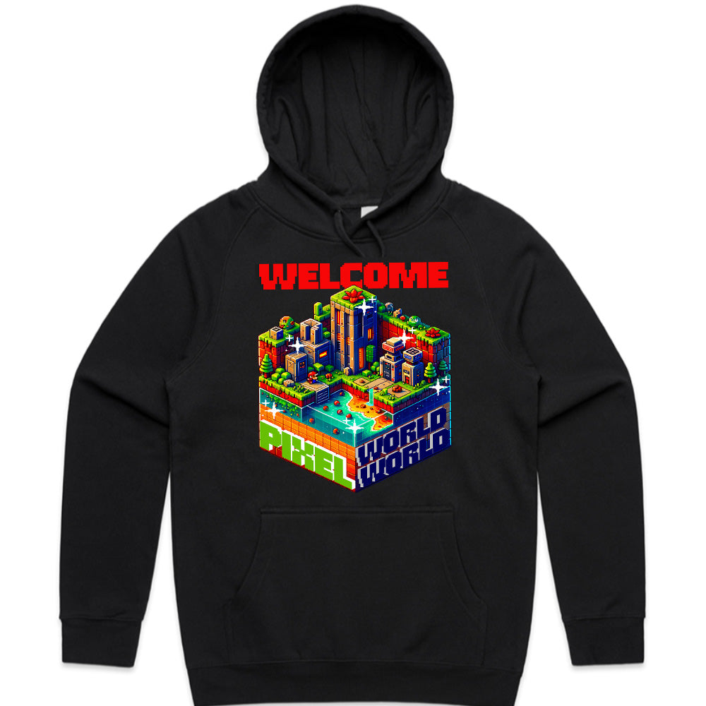 Welcome to Pixel World T-Shirt – Retro Gaming Isometric Art