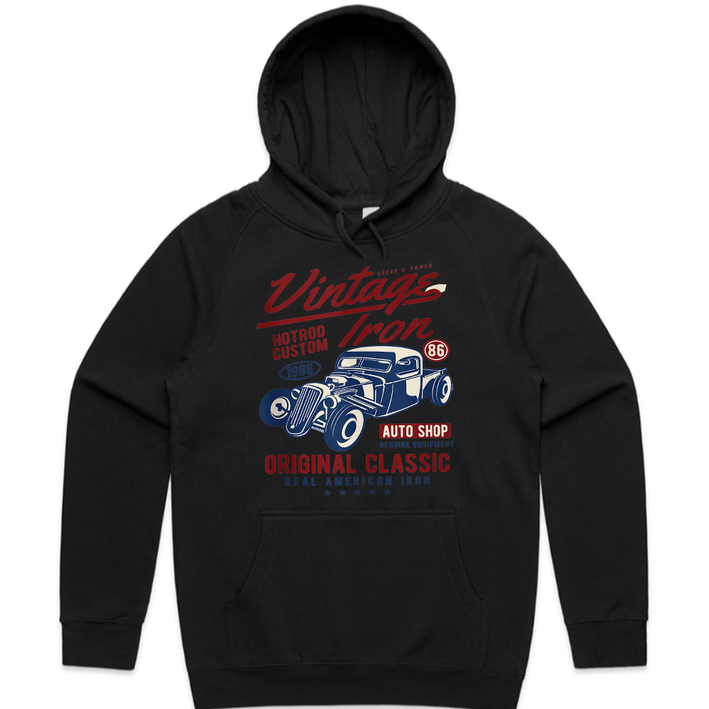 Vintage Iron Hot Rod T-Shirt – Classic American Muscle Car Retro Design