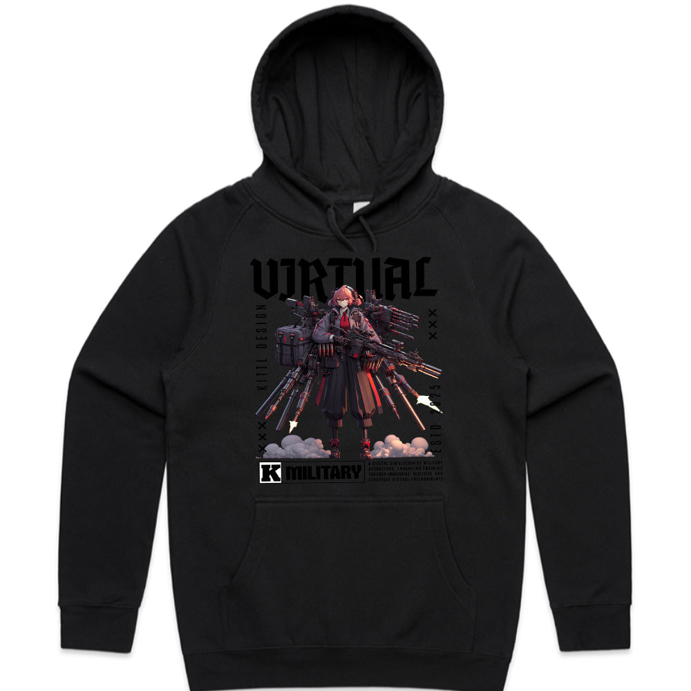 Virtual Military T-Shirt – Futuristic Cyber Warfare Aesthetic