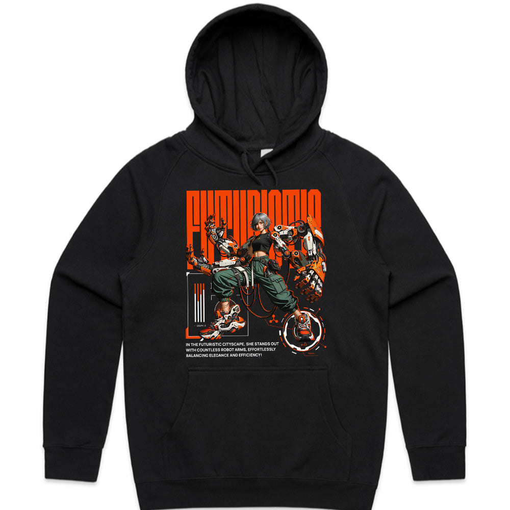 Futurisma Cyberpunk Warrior T-Shirt – High-Tech Sci-Fi Streetwear