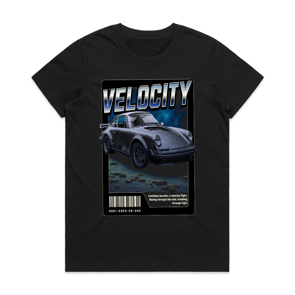 Velocity T-Shirt – Retro Futuristic Sports Car & Speed Enthusiast Tee