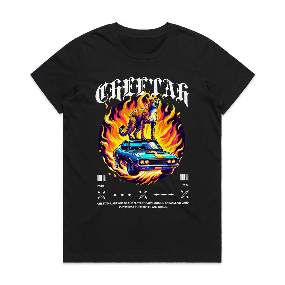 Cheetah Speed T-Shirt – Wild Power & Muscle Car Racing Tee