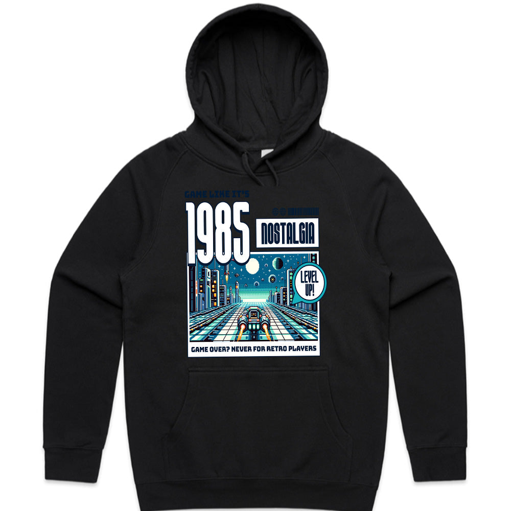1985 Nostalgia T-Shirt – Retro Arcade Racing Adventure