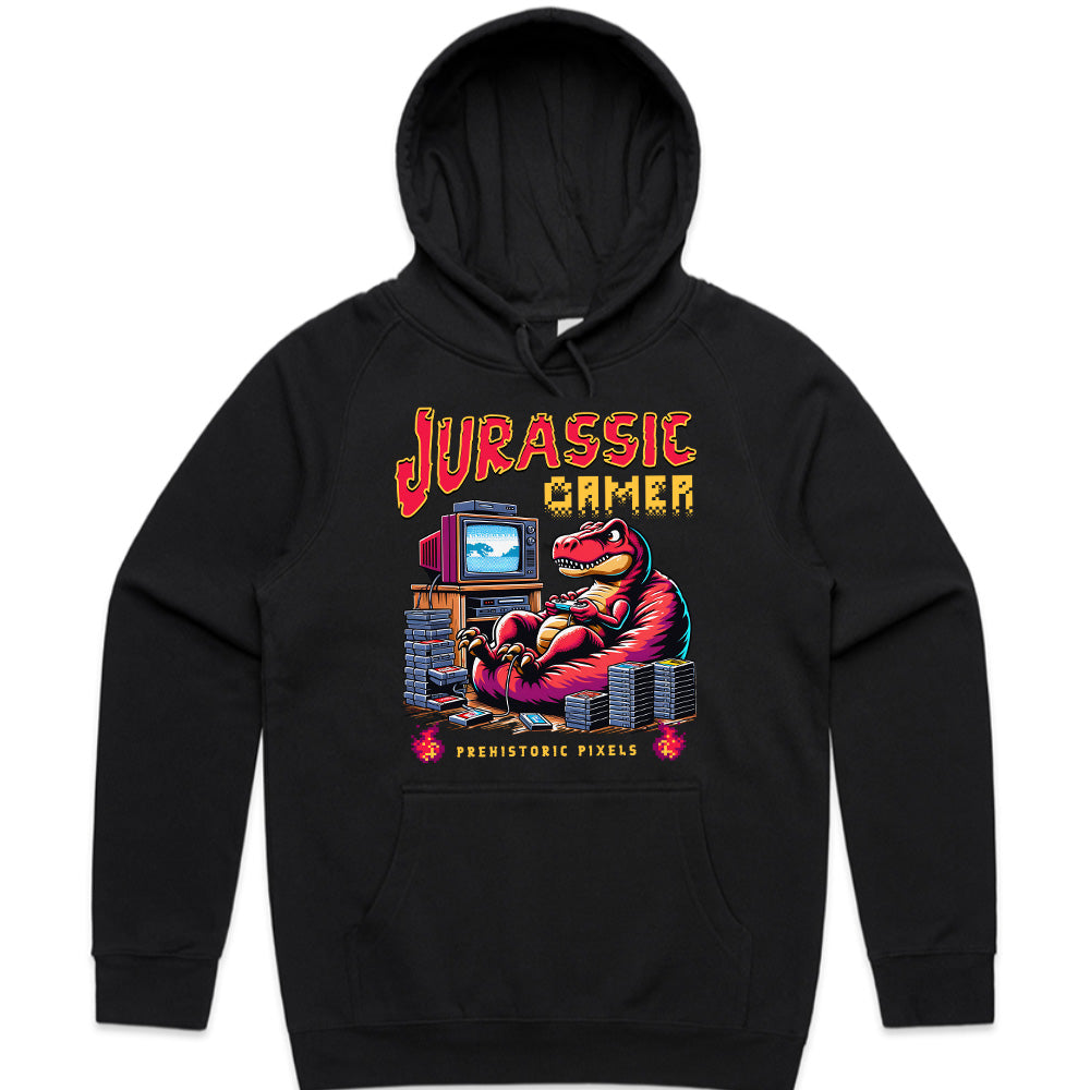 Jurassic Gamer T-Shirt – Prehistoric Pixels & Retro Gaming