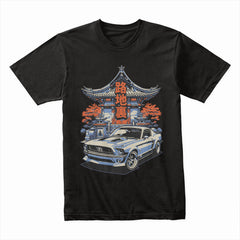 Rochiura – Backstreet Legends" Vintage Mustang & Japanese Temple T-Shirt