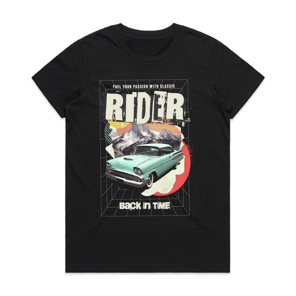 Classic Rider T-Shirt – Vintage Muscle Car & Retro Adventure Tee