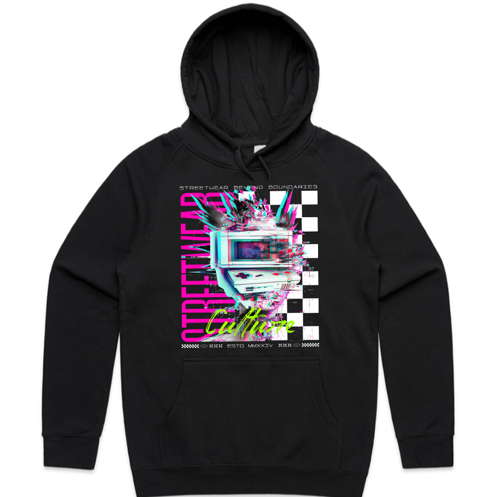 Cyberpunk Streetwear Glitch T-Shirt – Retro Gaming Culture