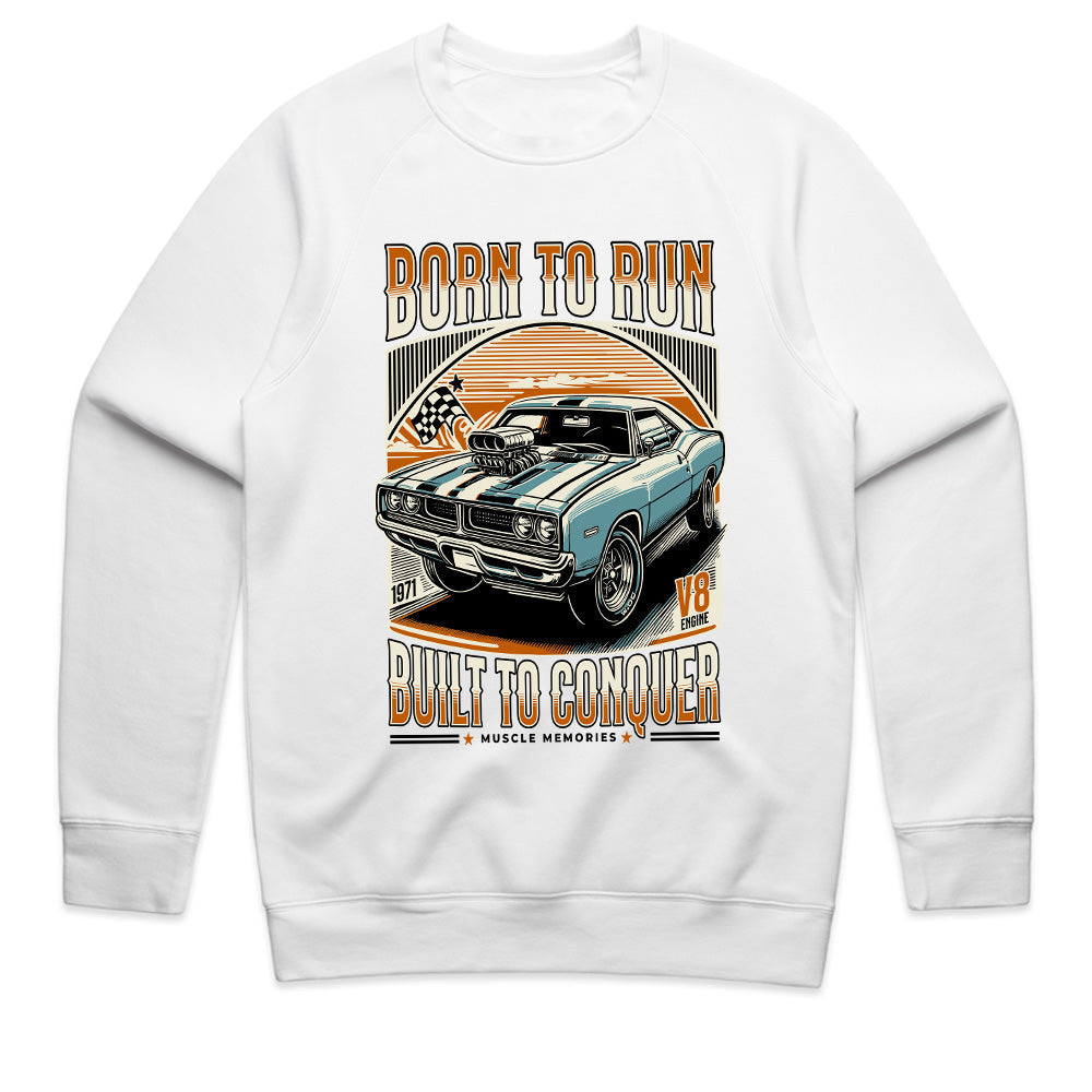 Born to Run – Built to Conquer Muscle Car T-Shirt
