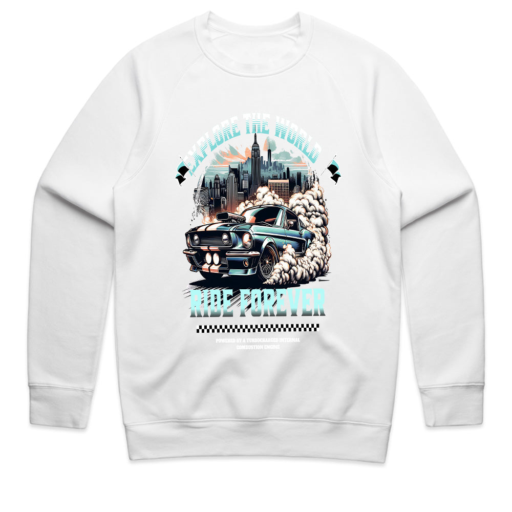 Ride Forever – Explore the World Muscle Car Tee
