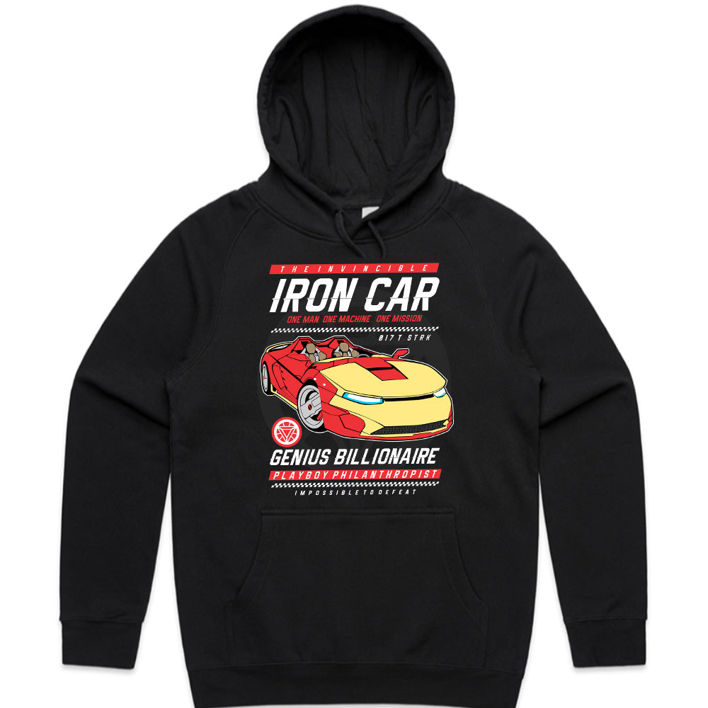 Iron Car T-Shirt – Genius, Billionaire, Playboy, Philanthropist Tribute