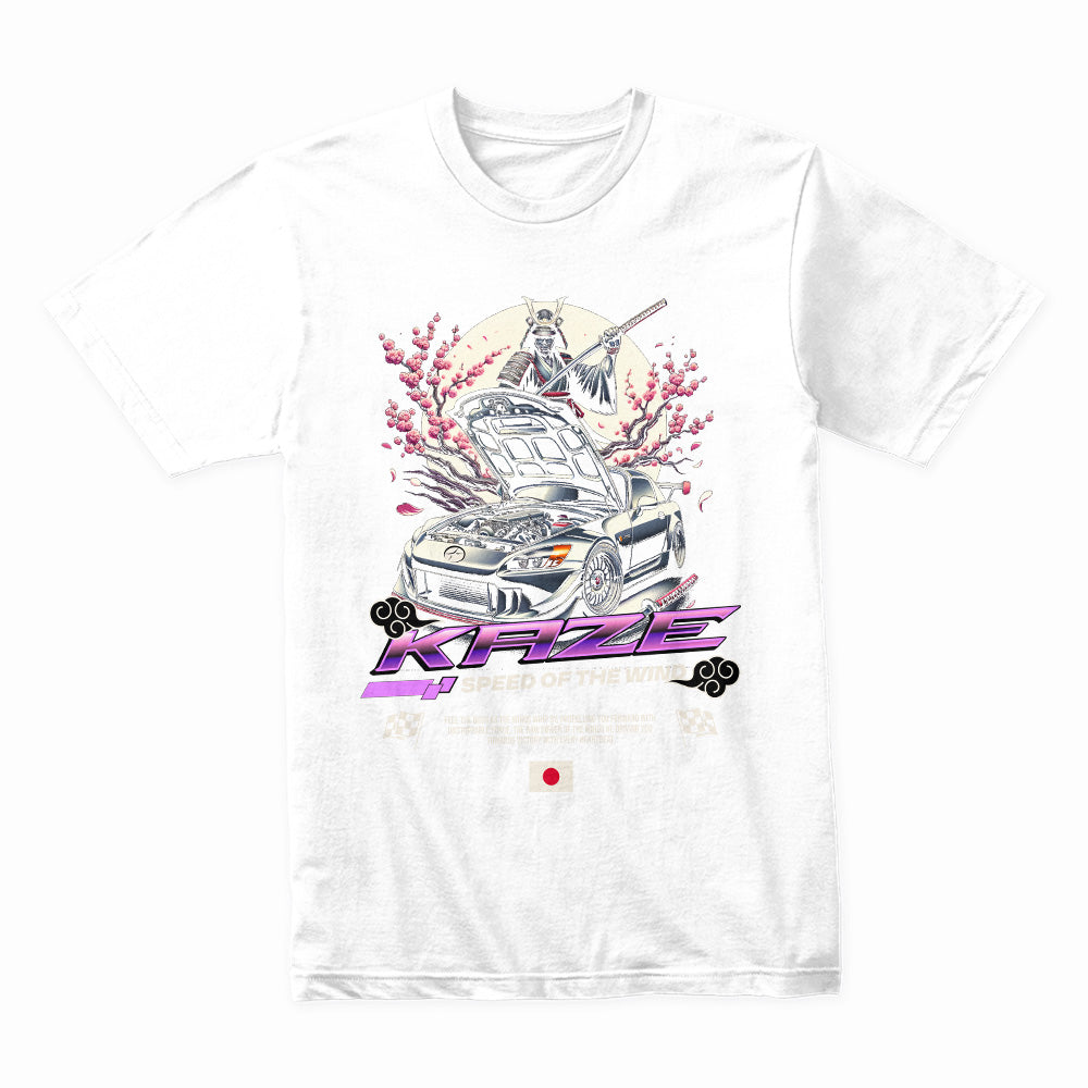KAZE – Speed of the Wind Samurai JDM Racing Graphic T-Shirt