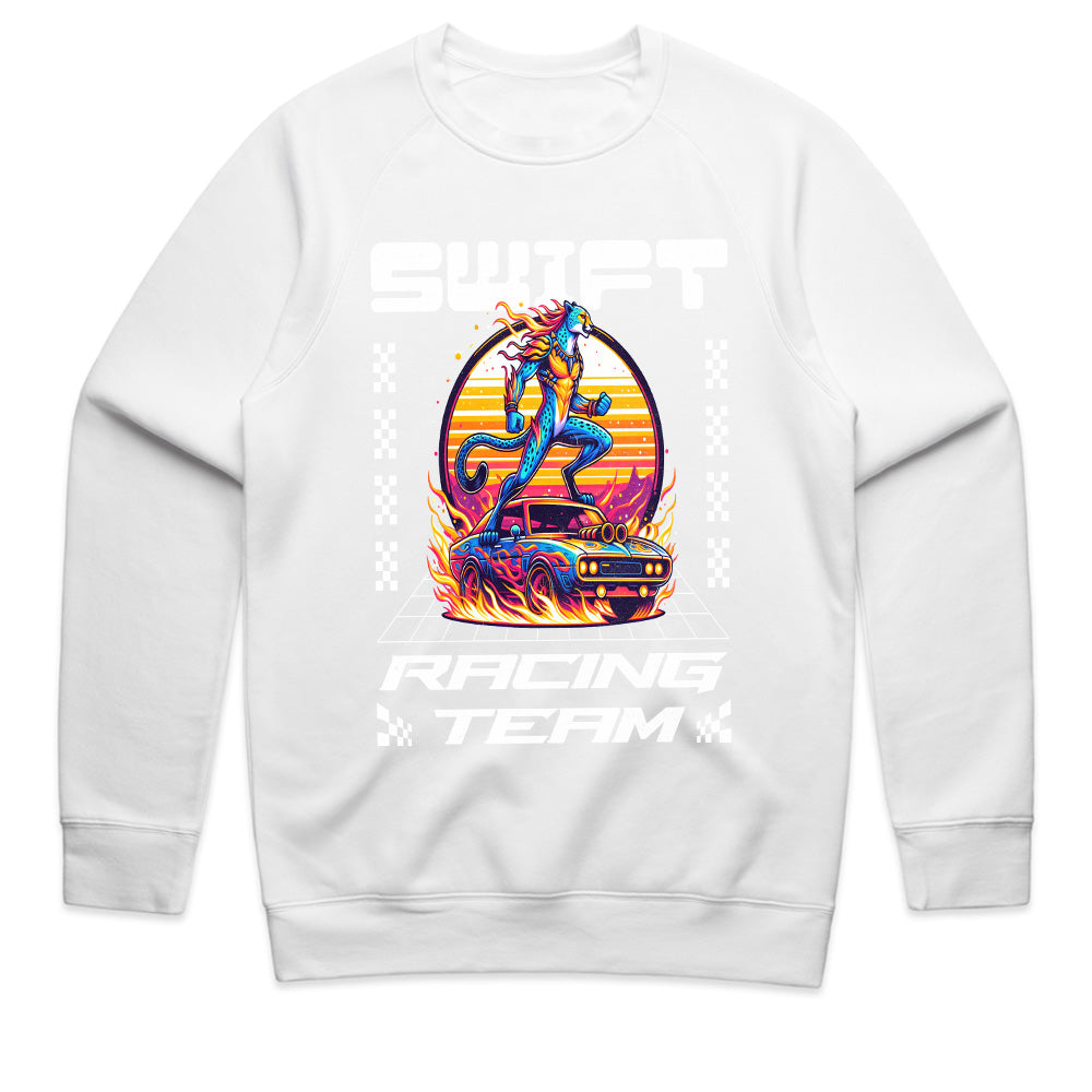 Swift Racing Team – Neon Futuristic Speed T-Shirt