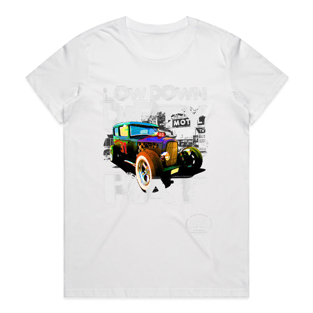 Low Down Dirty Rat – Vintage Hot Rod T-Shirt