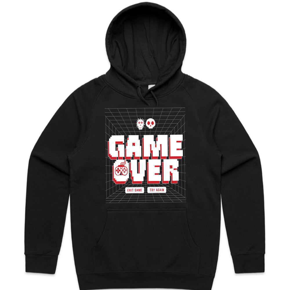 Retro "Game Over – Try Again?" T-Shirt – 3D Pixel Arcade Design