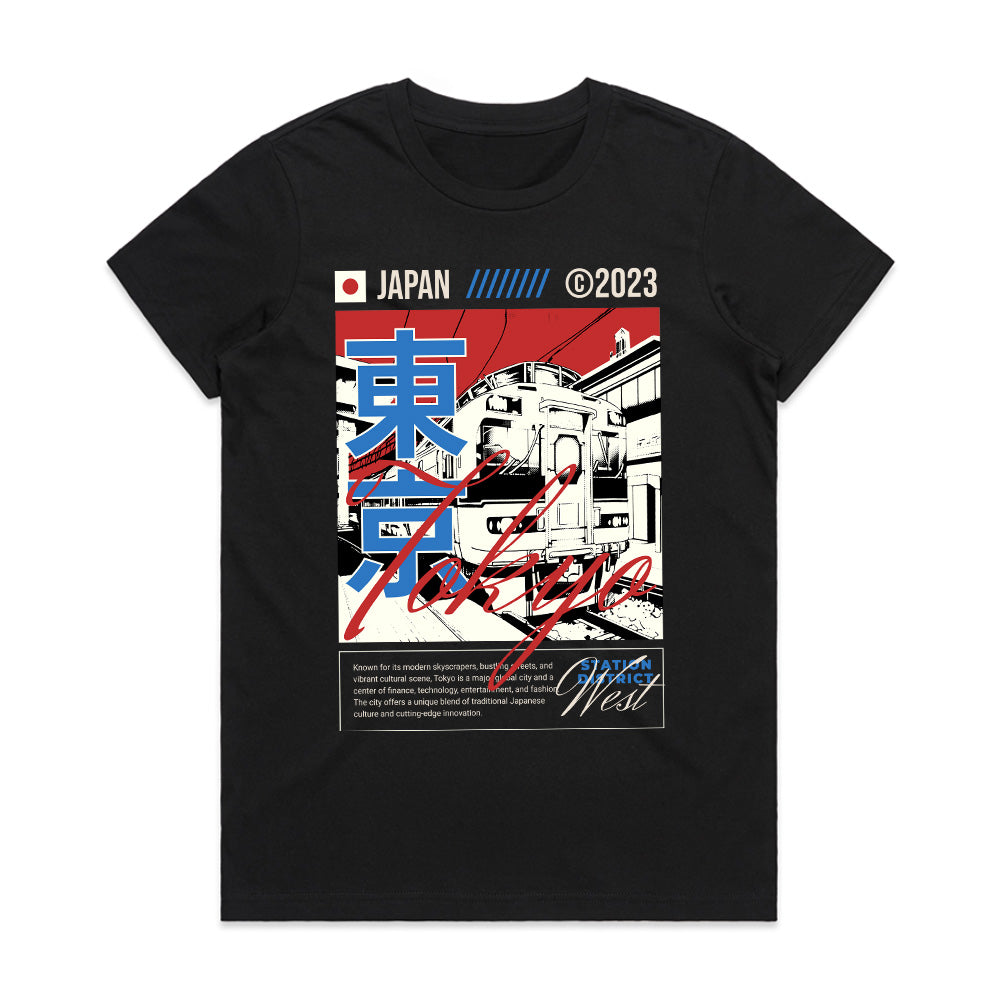 Tokyo Pulse: Neon Railway Streetwear Tee