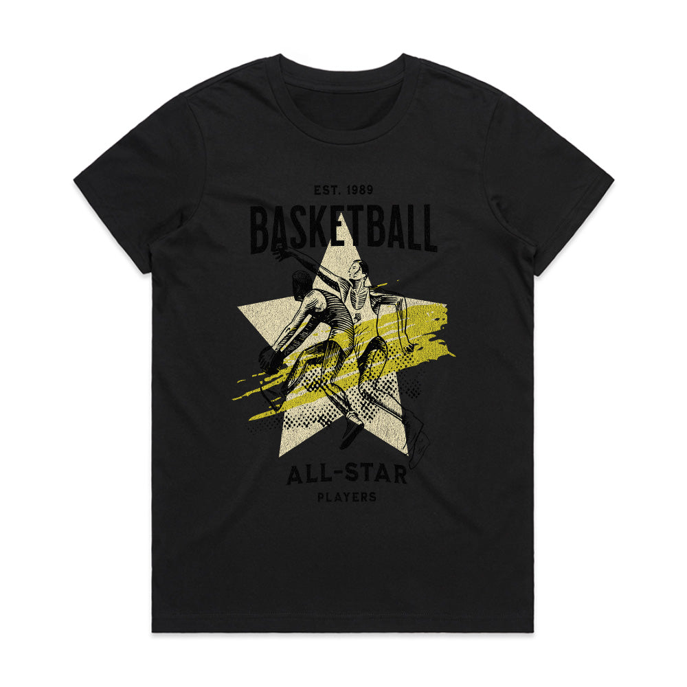 All-Star Ascent: Retro Basketball Legends Tee