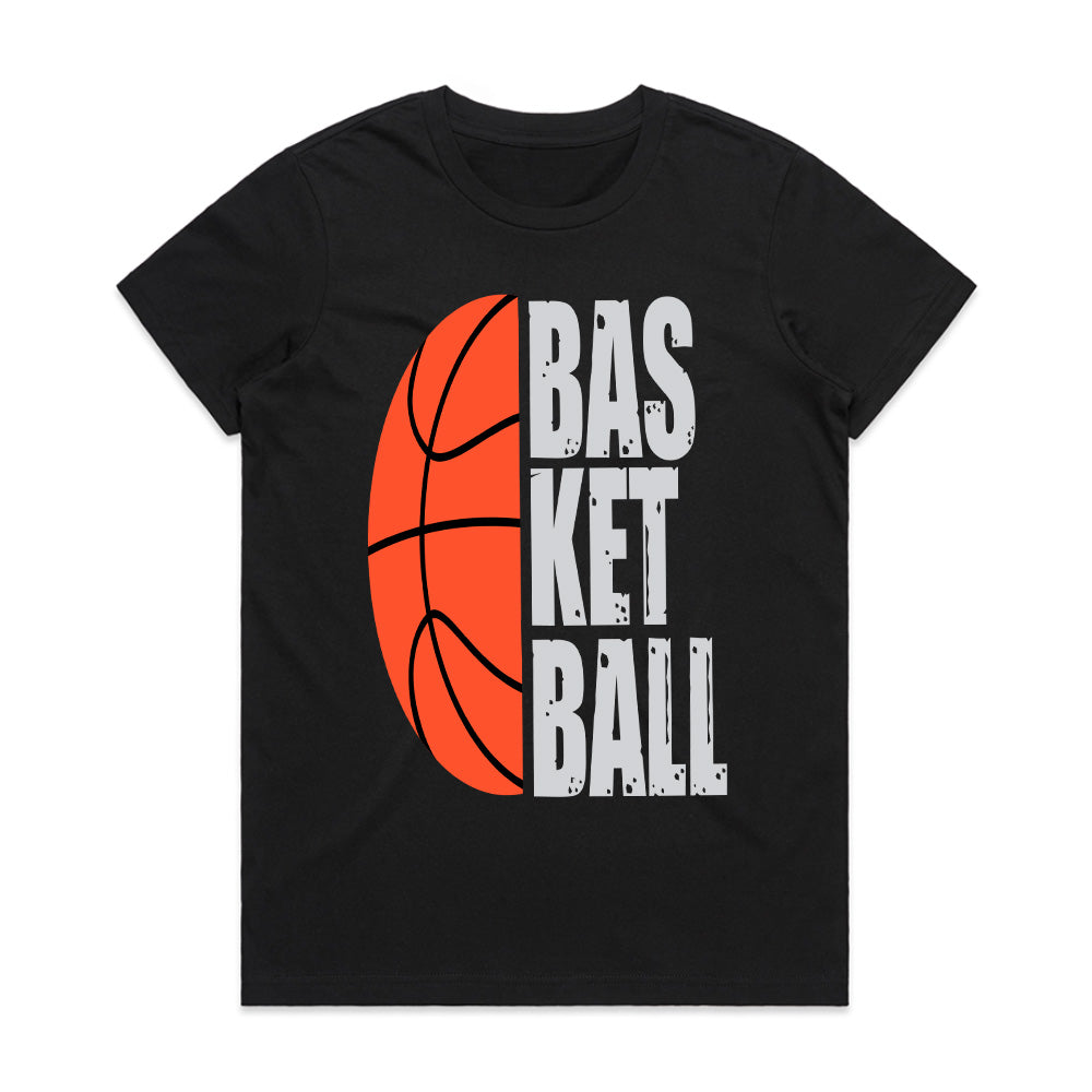 Split Court: Minimalist Basketball Passion Tee