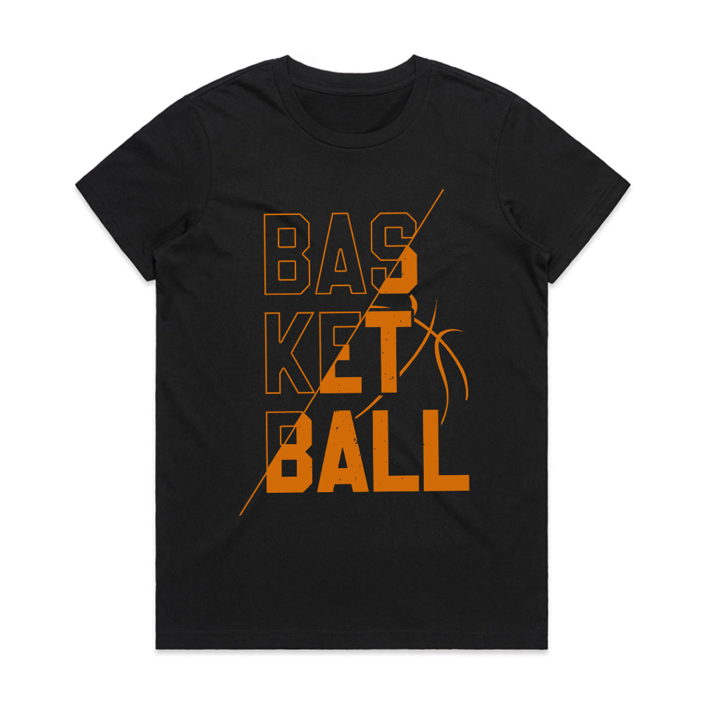 Diagonal Court: Split Basketball Passion Tee