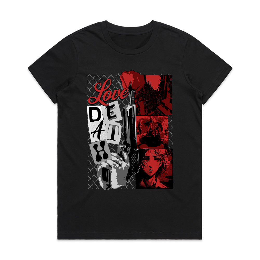 Love & Death Noir Manga Tee