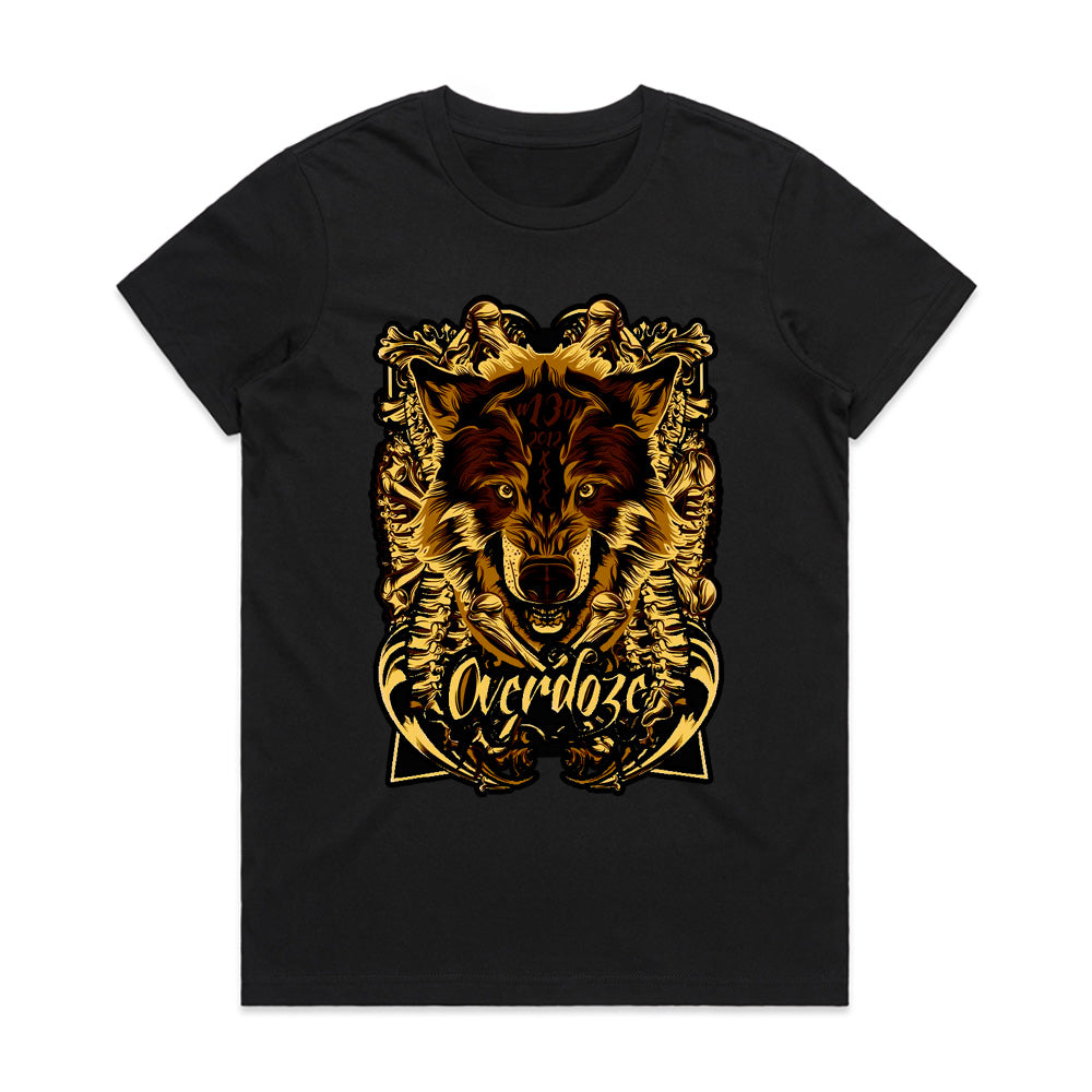 Savage Overdose: Golden Alpha Wolf Tee