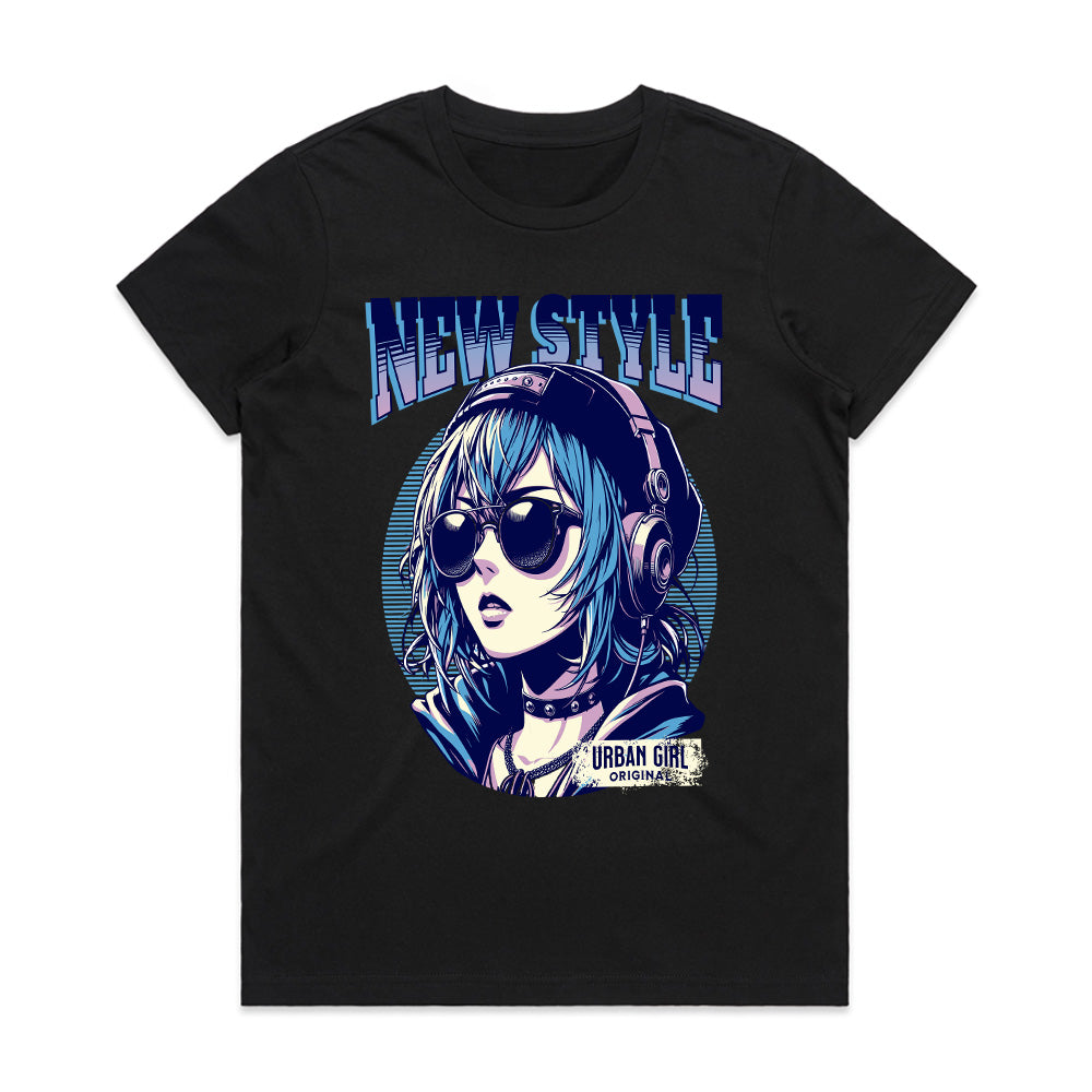 Urban Frequency – New Style Anime Girl Tee