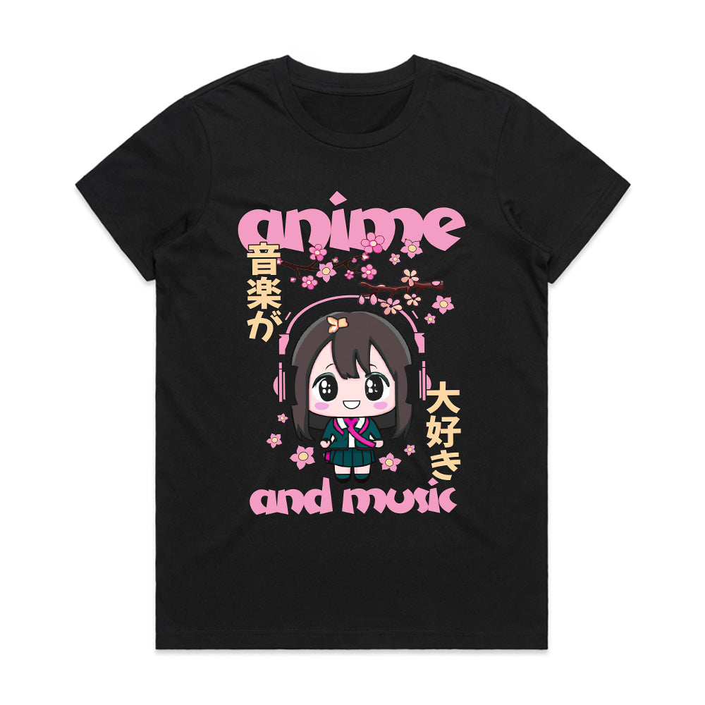 Sakura Beats – Anime & Music Chibi Tee