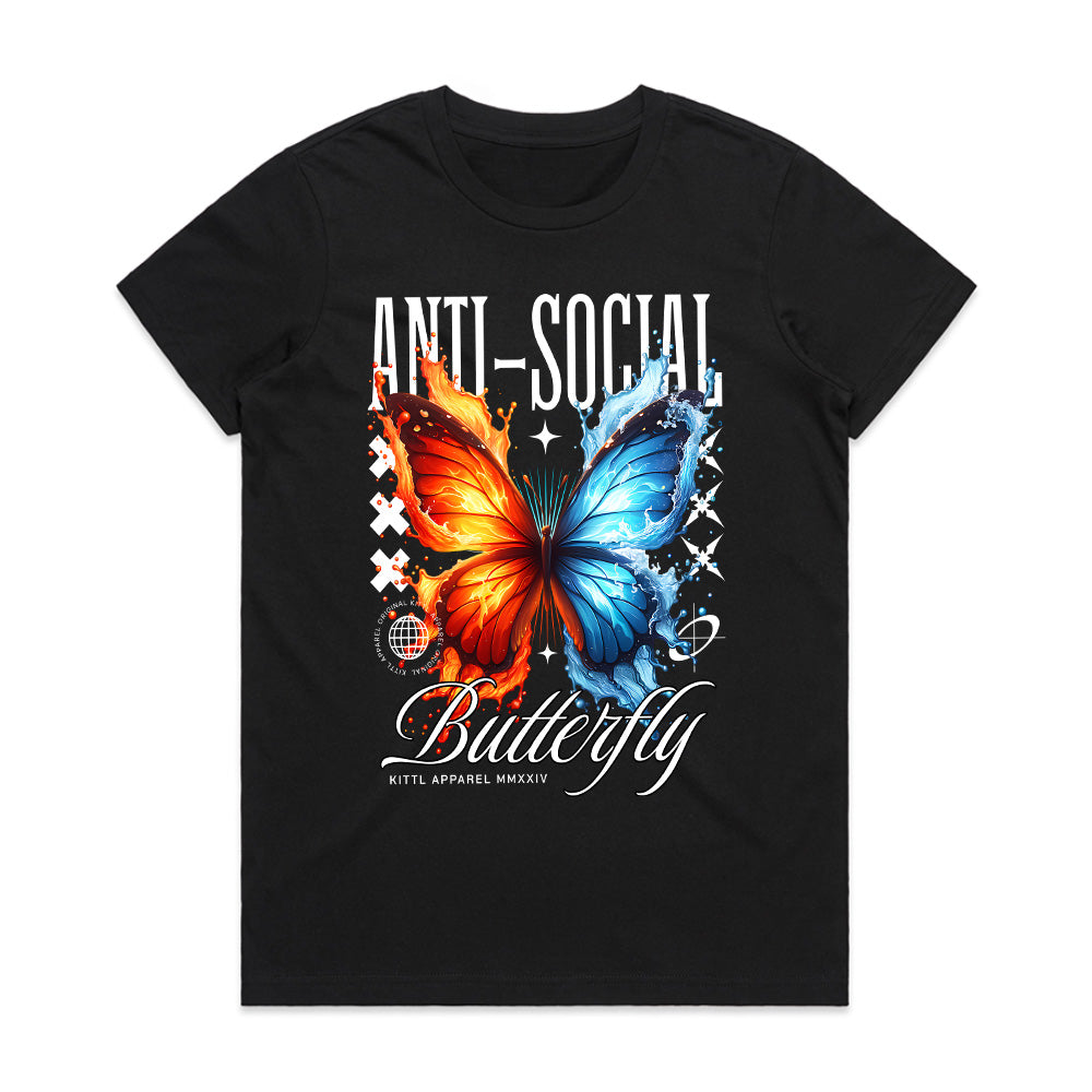 Dual Flame Butterfly – Anti-Social Aesthetic Tee