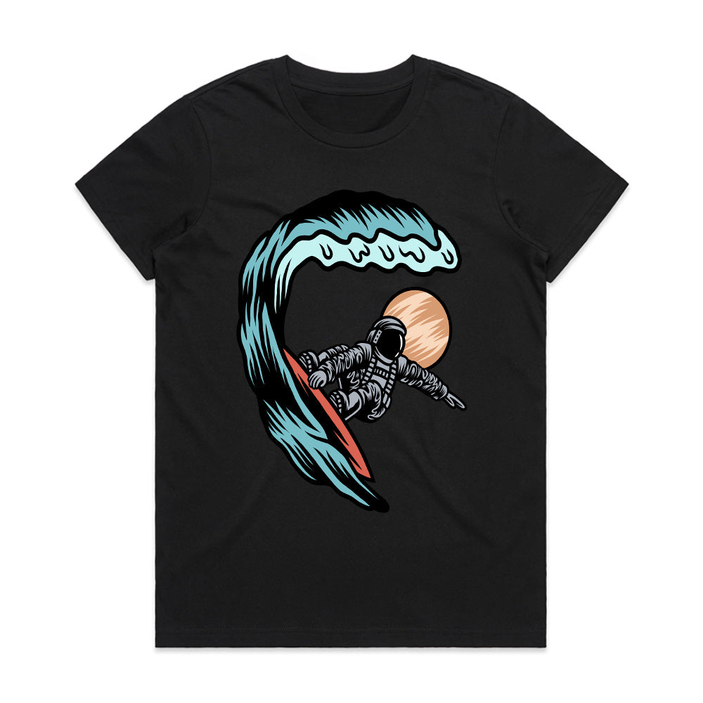 Nebula Surfer: Astral Barrel Ride Tee