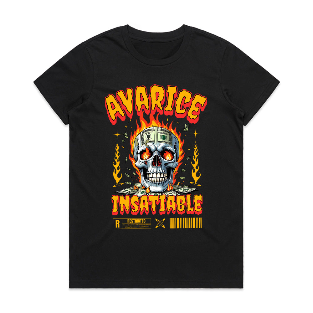 Burning Greed: Avarice Insatiable Tee
