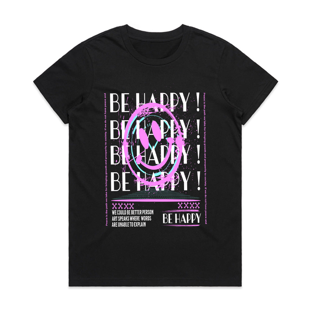 Neon Bliss™ Be Happy Splash Tee