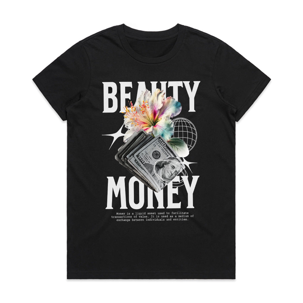 Currency & Charm – Beauty Meets Money Tee
