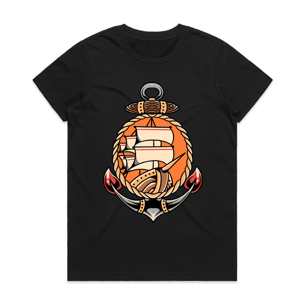 Nautical Legends – Anchor & Ship Emblem Tee