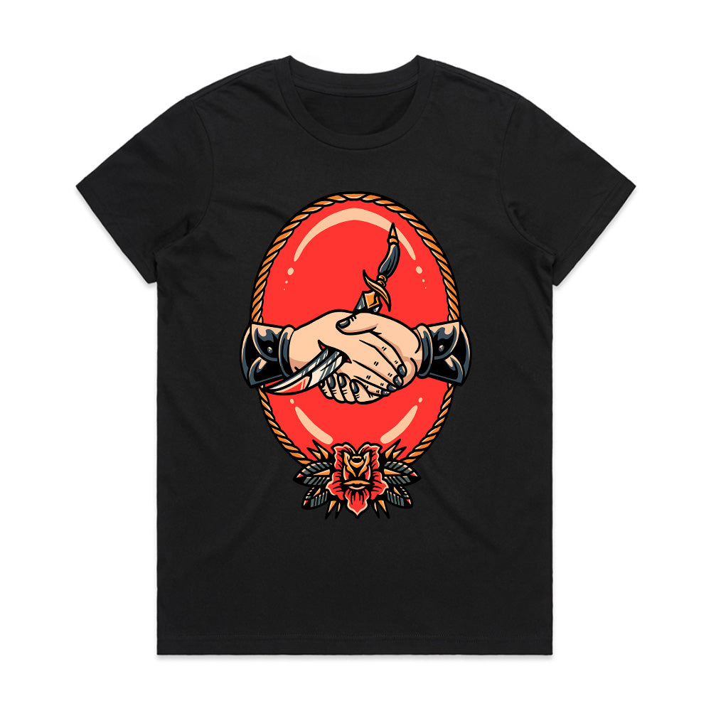 Deadly Deal: Handshake of Betrayal Tee