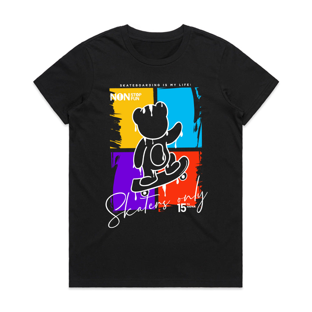 Skaters Only: Nonstop Fun Bear Tee