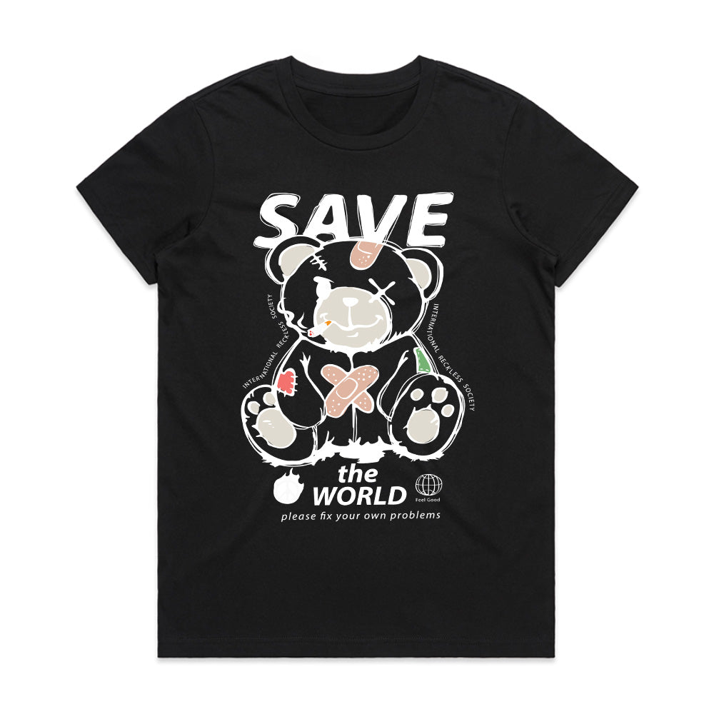 Broken Earth Bear – Save the World Tee