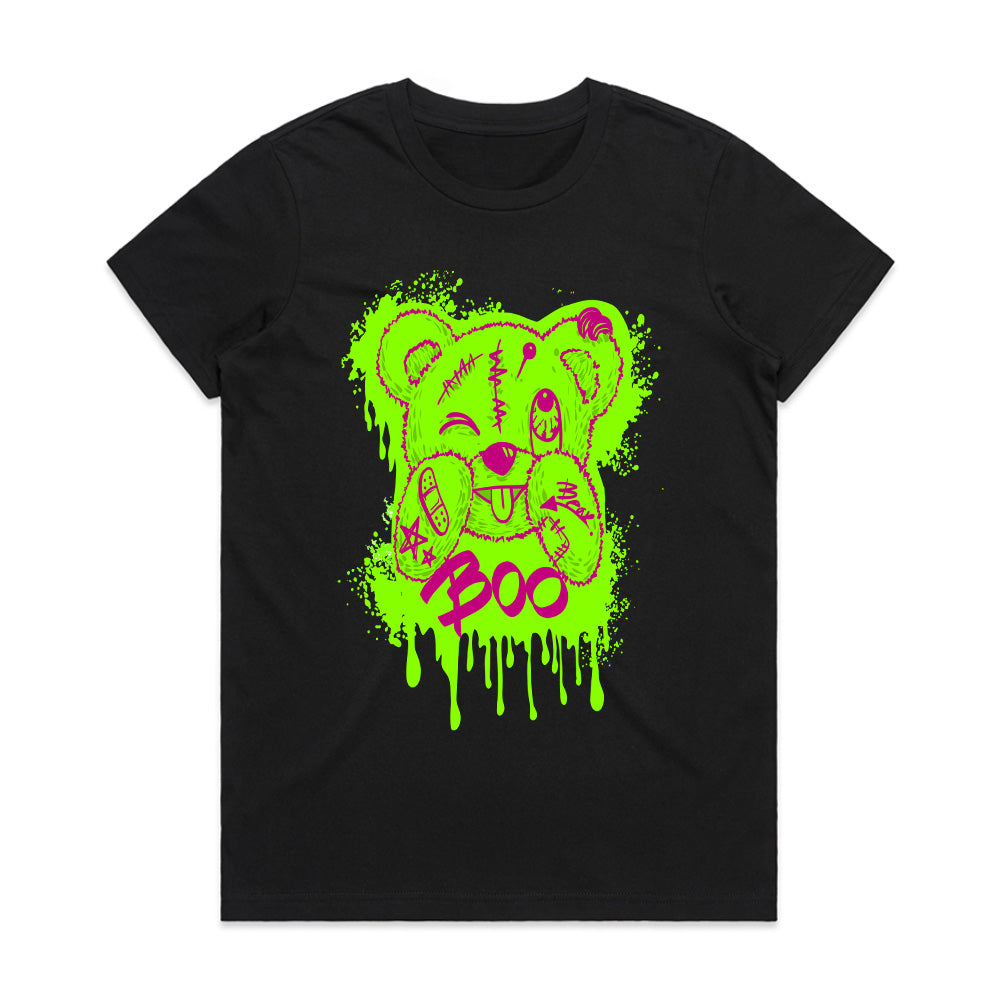 Toxic Boo Bear – Glow-in-the-Dark Mischief Tee