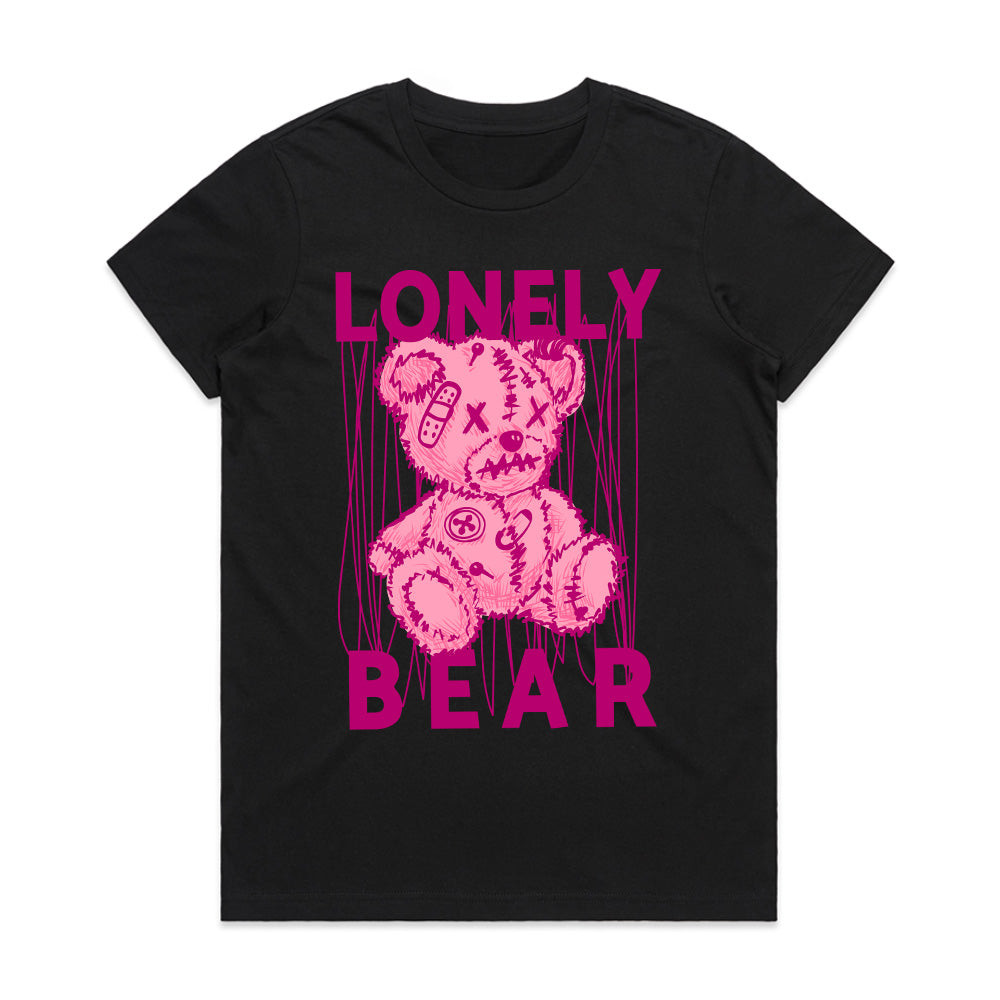 Lonely Strings – Stitched Silence Bear Tee