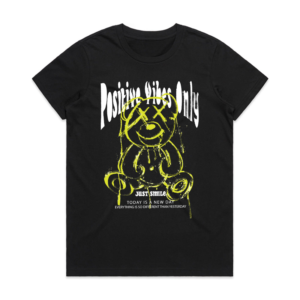 Grin & Glow – Positive Vibes Riot Tee