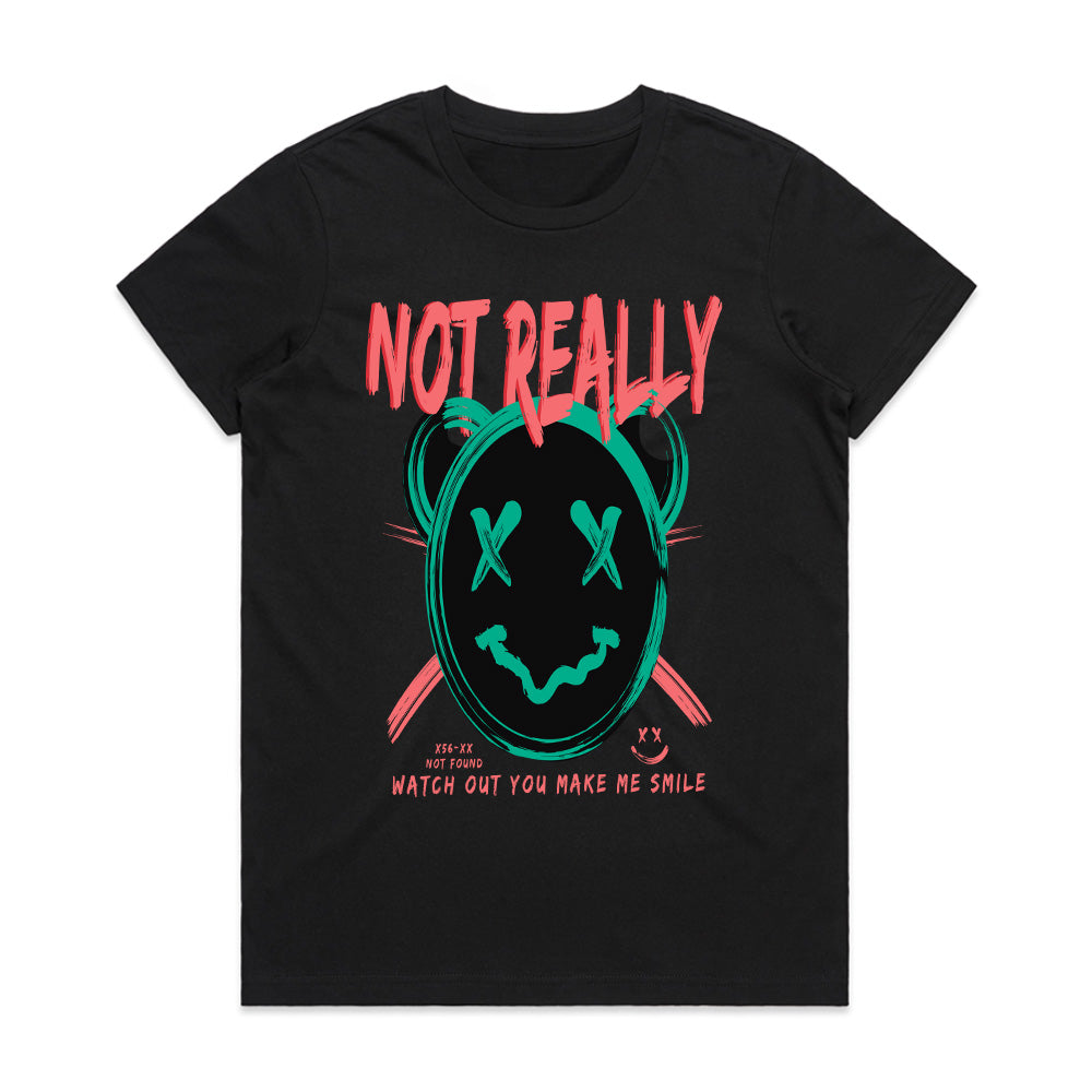 Not Really Smiling – Glitch Mood Tee
