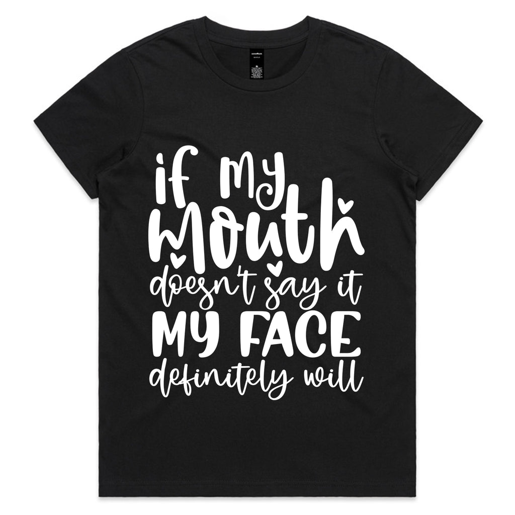 If my mouth doesn’t say it, my face definitely will