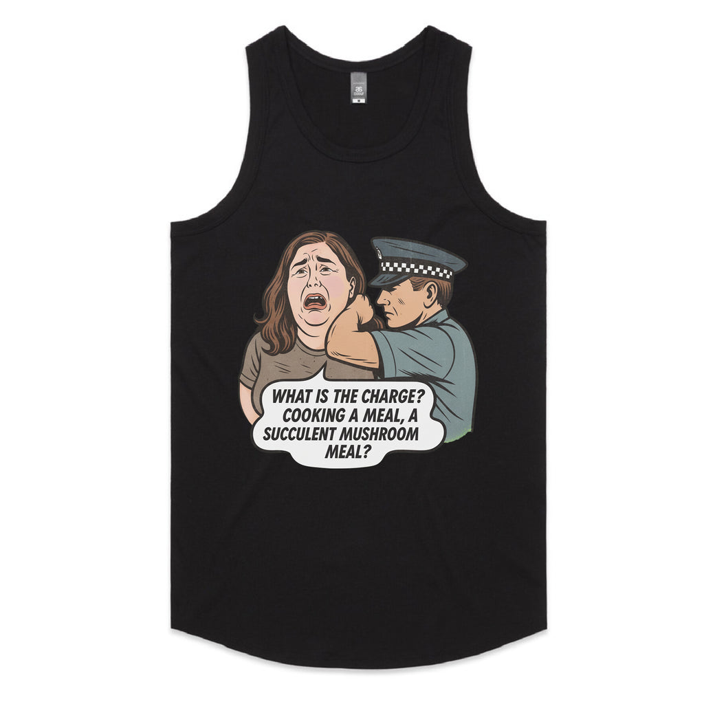 WHAT IS THE CHARGE? COOKING A MEAL, A SUCCULENT MUSHROOM MEAL? T-Shirt
