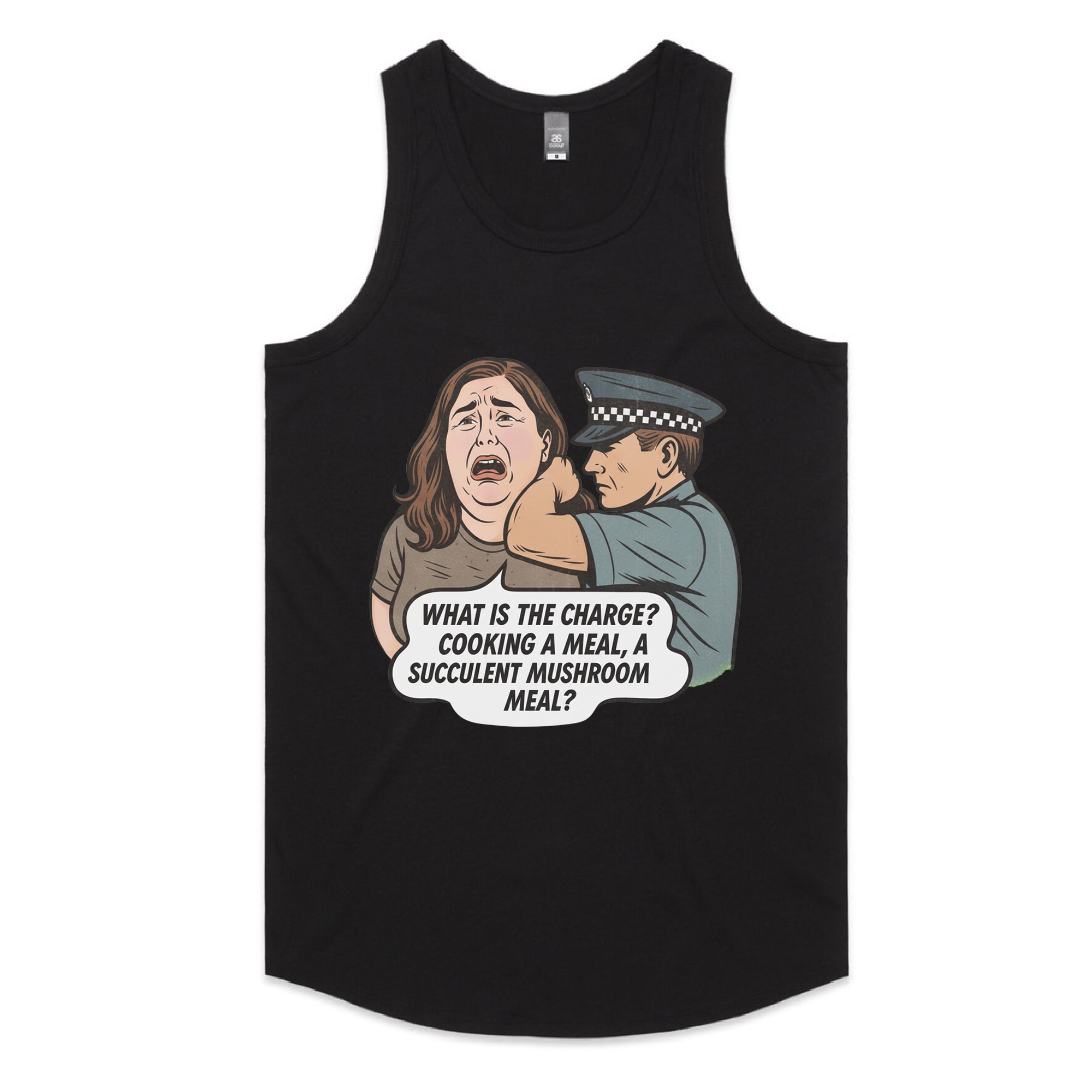 WHAT IS THE CHARGE? COOKING A MEAL, A SUCCULENT MUSHROOM MEAL? T-Shirt